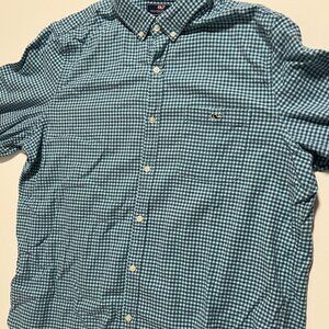 Vineyard Vines Shirt Slim Fit Tucker Long Sleeve Button Preppy Blue Mens size XL
